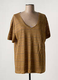 T-shirt col v manches courtes marron GERARD DAREL femme