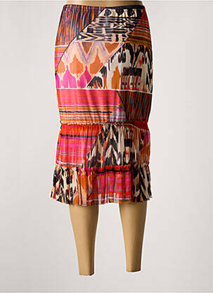 Jupe mi-longue taille normale rose OLIVIER PHILIPS femme