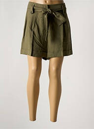 Short fermeture zippée sous rabat avec crochet taille haute vert TWINSET femme