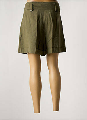Short fermeture zippée sous rabat avec crochet taille haute vert TWINSET femme