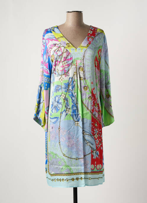 Robe mi-longue bleu MUCHO GUSTO pour femme