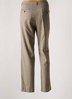 Pantalon droit fermeture zippée sous rabat avec crochet taille normale beige MAX MARA femme