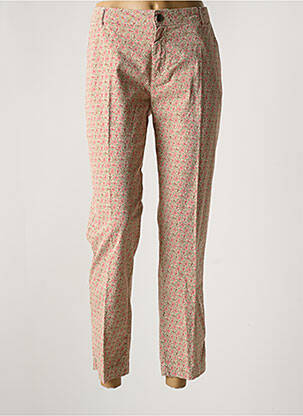 Pantalon 7/8 tissage popeline taille normale beige MAYJUNE femme