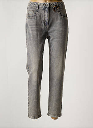 Jeans coupe large stretch taille normale gris LUISA CERANO femme