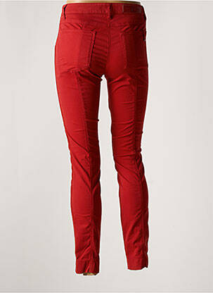 Pantalon slim tissage popeline taille normale rouge LUISA CERANO femme