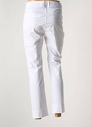 Pantalon 7/8 tissage popeline taille normale blanc MAYJUNE femme