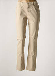 Pantalon droit tissage popeline taille normale beige TRUSSARDI JEANS femme