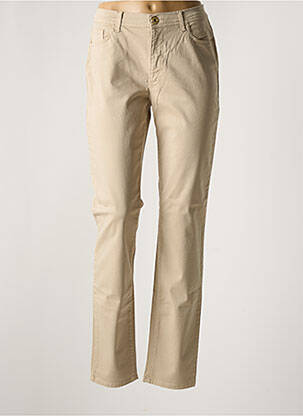 Pantalon droit tissage popeline taille normale beige TRUSSARDI JEANS femme