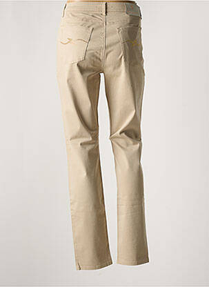 Pantalon droit tissage popeline taille normale beige TRUSSARDI JEANS femme