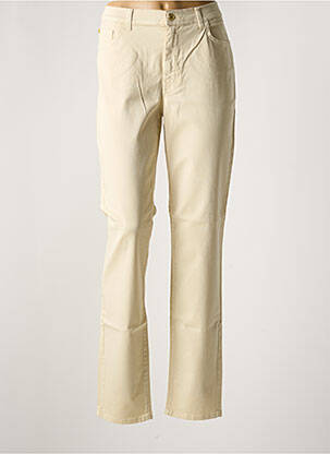 Pantalon droit tissage popeline taille normale beige TRUSSARDI JEANS femme
