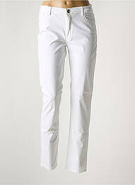 Pantalon slim tissage popeline taille normale blanc TRUSSARDI JEANS femme