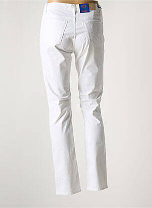 Pantalon slim tissage popeline taille normale blanc TRUSSARDI JEANS femme
