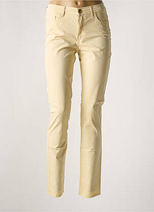 Pantalon slim tissage popeline taille normale beige TRUSSARDI JEANS femme