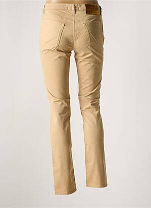 Pantalon slim tissage popeline taille normale beige TRUSSARDI JEANS femme