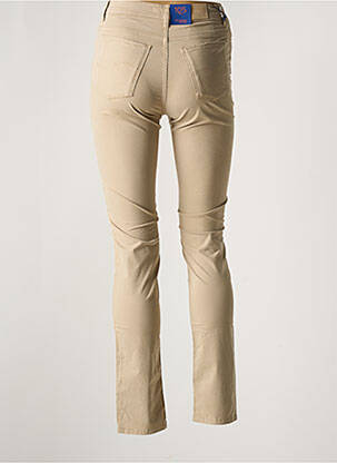Pantalon slim tissage popeline taille normale beige TRUSSARDI JEANS femme