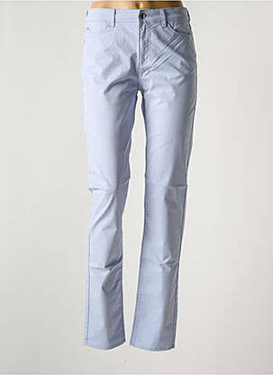 Pantalon slim tissage popeline taille normale bleu EMPORIO ARMANI femme
