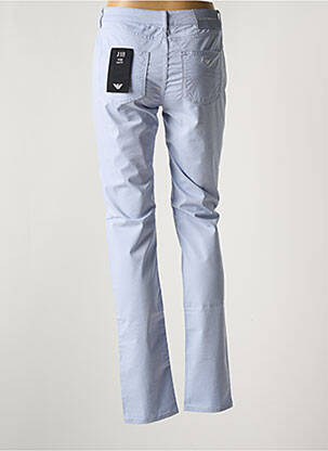 Pantalon slim tissage popeline taille normale bleu EMPORIO ARMANI femme