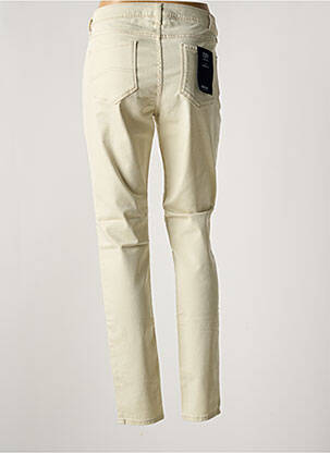Pantalon slim tissage popeline taille normale beige ARMANI femme