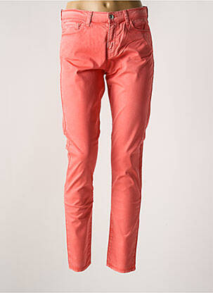 Pantalon slim tissage popeline taille normale orange ARMANI femme