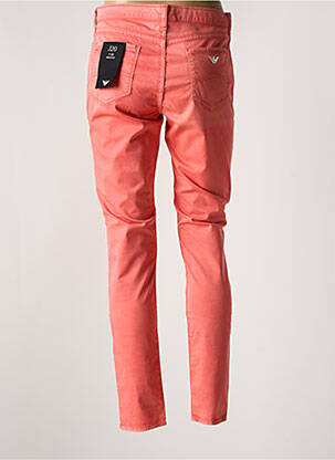 Pantalon slim tissage popeline taille normale orange ARMANI femme
