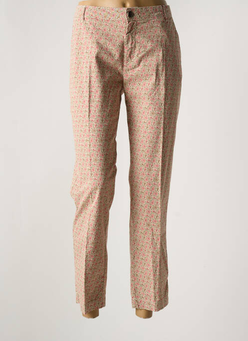 Pantalon 7/8 tissage popeline taille normale beige MAYJUNE femme