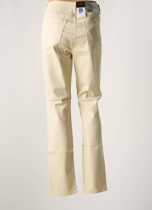 Pantalon droit tissage popeline taille normale beige TRUSSARDI JEANS femme