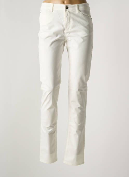 Pantalon slim tissage popeline taille normale blanc EMPORIO ARMANI femme