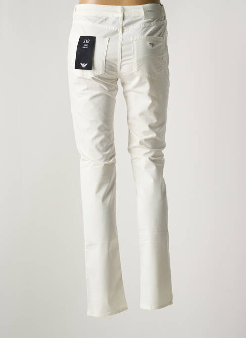 Pantalon slim tissage popeline taille normale blanc EMPORIO ARMANI femme