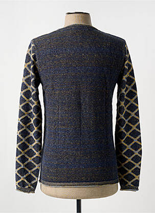 Pull col rond manches longues bleu LUCKY LIFE homme