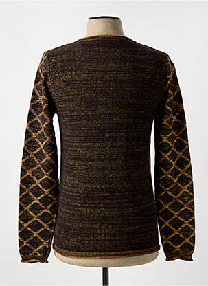 Pull col rond manches longues orange LUCKY LIFE homme