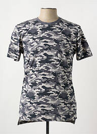 T-shirt coupe cintrée manches courtes gris MAISON MAD homme