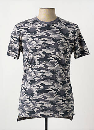 T-shirt coupe cintrée manches courtes gris MAISON MAD homme