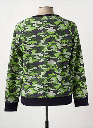 Pull col rond manches longues vert MAISON MAD homme