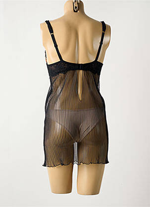Nuisette/combinette légère et transparente noir AMBRA femme
