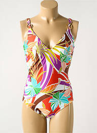 Maillot de bain 1 pièce imprimé fantaisie violet LISE CHARMEL femme