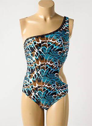 Maillot de bain 1 pièce imprimé fantaisie bleu ANTIGEL femme