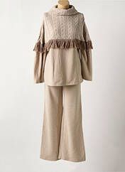 Ensemble pantalon beige CHIARA FIORINI pour femme seconde vue