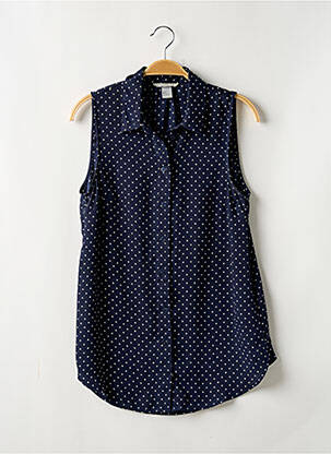 Chemisier coupe fluide sans manche bleu H&M femme