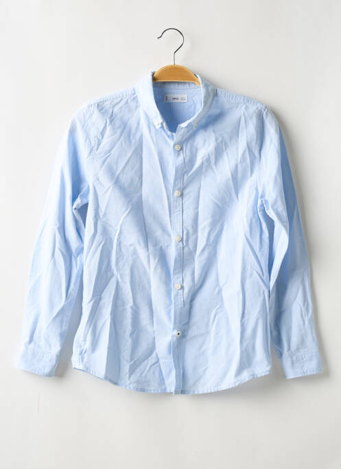 Chemise manches longues fermeture boutonnée sur le devant bleu MANGO garcon