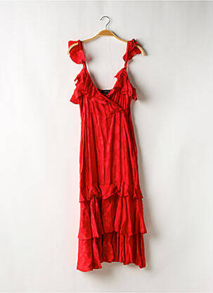 Robe mi-longue coupe fluide sans manche rouge MAJORELLE femme