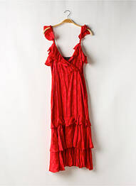 Robe mi-longue coupe fluide sans manche rouge MAJORELLE femme