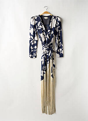 Robe longue manches longues manches longues bleu COOSY femme