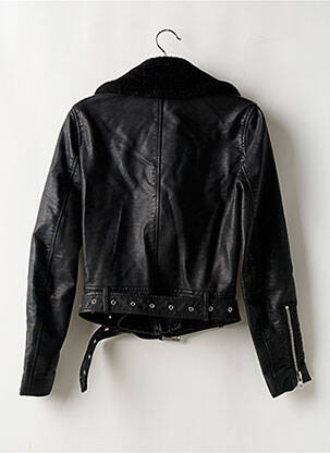 Veste simili cuir poches noir ZARA femme