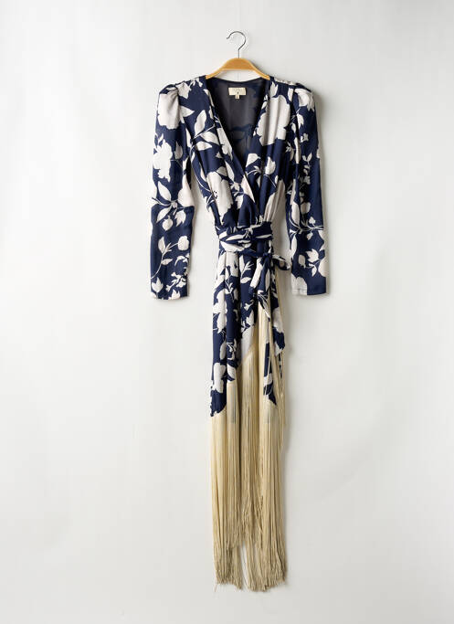Robe longue manches longues manches longues bleu COOSY femme