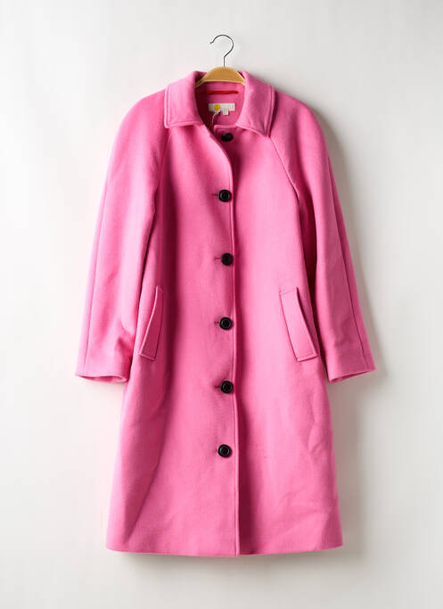 Manteau long poches sans capuche rose BODEN femme