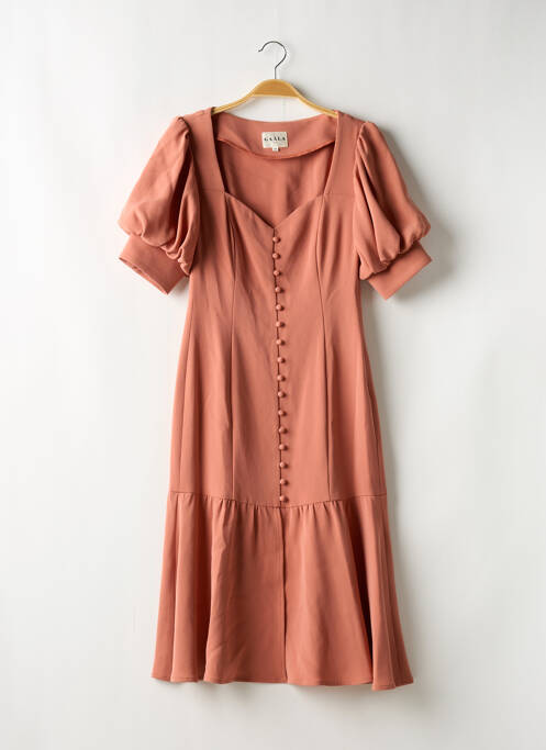 Robe mi-longue rose GAÂLA pour femme