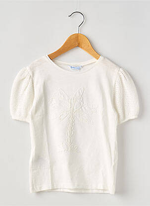 T-shirt blanc MAYORAL pour fille