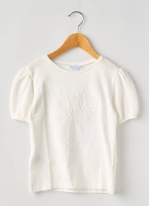 T-shirt blanc MAYORAL pour fille