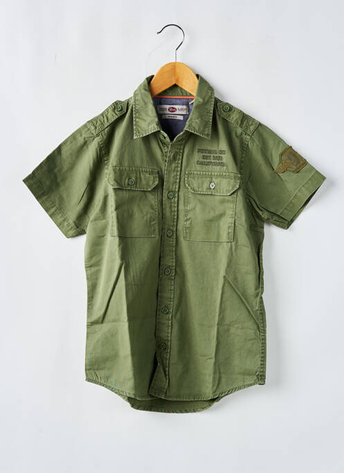 Chemise manches courtes vert PETROL INDUSTRIES pour garçon