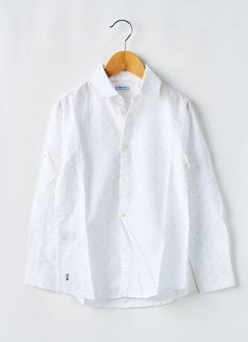 Chemise manches longues blanc MAYORAL pour garçon